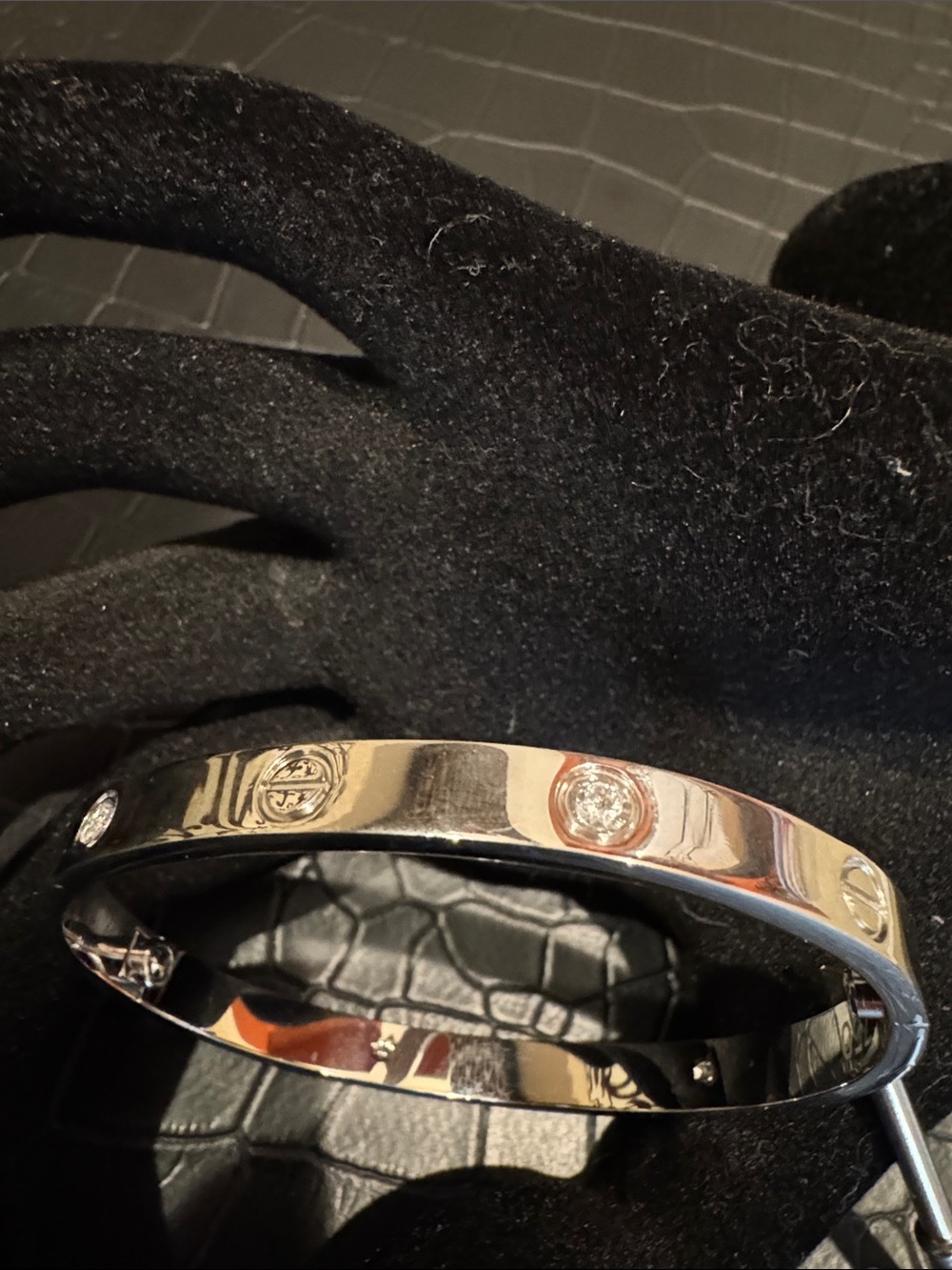 Cartier Silver Tone Love Bracelet - Women's Fashion Jewelry - Picture 3 of 4